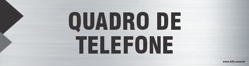 Placa de identificação quadro de telefone