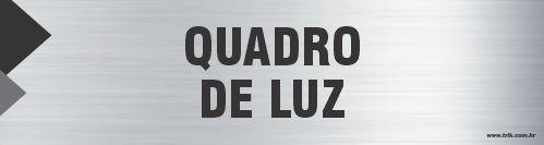 Placa de identificação quadro  de luz