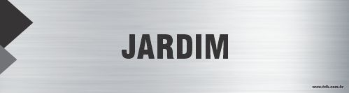 Placa de identificação jardim