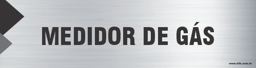 Placa de identificação medidor de gás