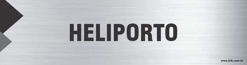 Placa de identificação heliporto