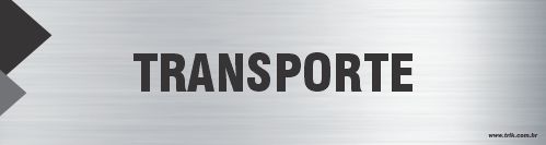 Placa de identificação transporte