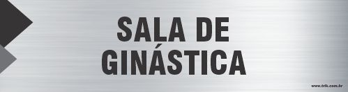 Placa de identificação sala de ginástica