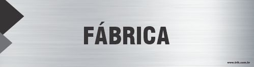Placa de identificação fábrica