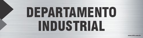 Placa de identificação departamento  industrial