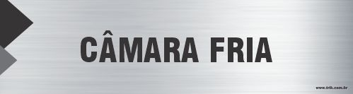 Placa de identificação câmara fria