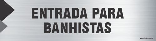 Placa de identificação entrada para  banhistas
