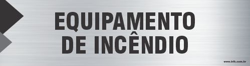 Placa de identificação equipamento de incêndio