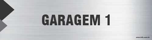 Placa de identificação garagem 1