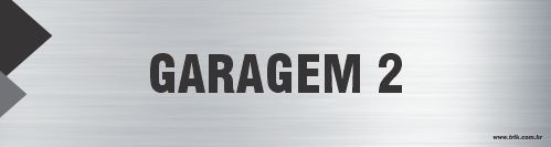 Placa de identificação garagem 2