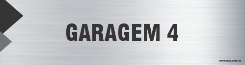 Placa de identificação garagem 4