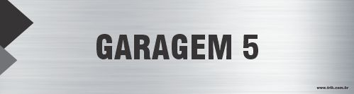 Placa de identificação garagem 5