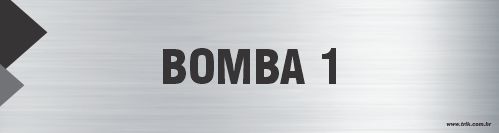 Placa de identificação bomba 1