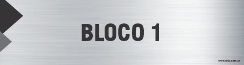 Placa de identificação bloco 1