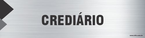 Placa de identificação crediário