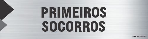 Placa de identificação primeiros  socorros