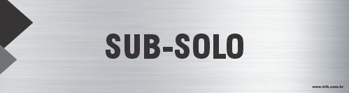 Placa de identificação sub-solo
