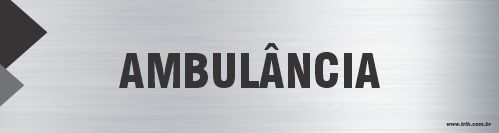 Placa de identificação ambulância
