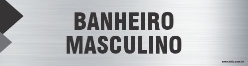 Placa de identificação banheiro masculino