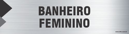 Placa de identificação banheiro feminino