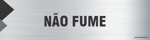 Placa de identificação não fume