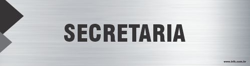 Placa de identificação secretaria