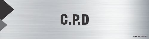 Placa de identificação c.p.d