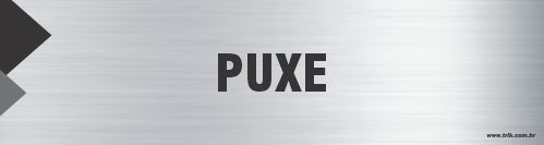 Placa de identificação puxe