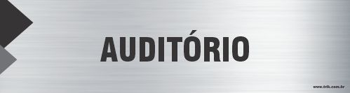Placa de identificação auditório