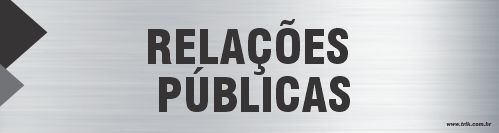 Placa de identificação relações  públicas