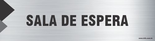Placa de identificação sala de espera