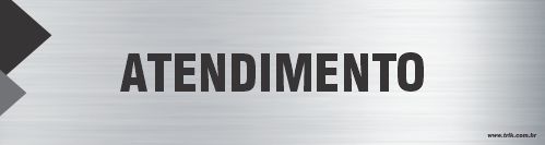 Placa de identificação atendimento