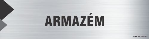 Placa de identificação armazém