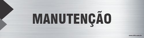 Placa de identificação manutenção