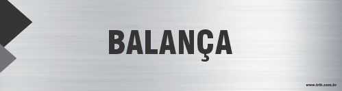 Placa de identificação balança