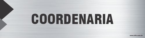 Placa de identificação coordenaria