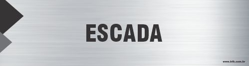 Placa de identificação escada
