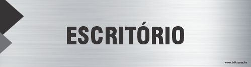 Placa de identificação escritório