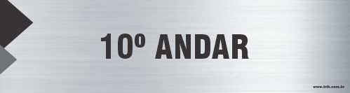 Placa de identificação 10º andar