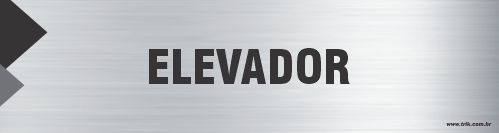 Placa de identificação elevador