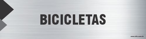Placa de identificação bicicletas