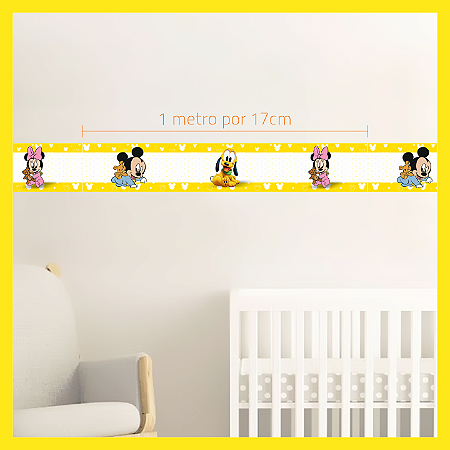 Faixa Adesiva decorativa para quarto infantil mini e mickey baby