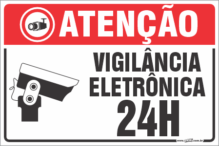 Placas residenciais vigilância eletrônica 24h