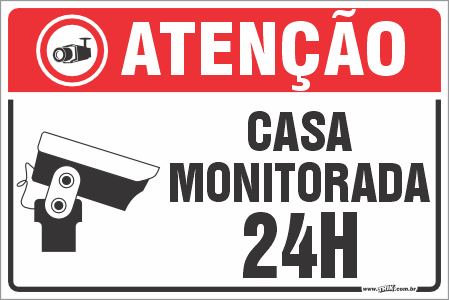 Placas residenciais casa monitorada 24h