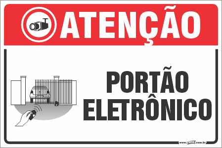 Placas residenciais portão eletrônico