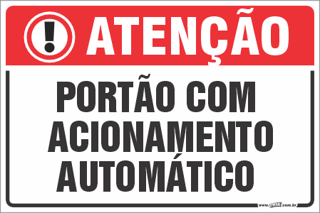 Placas residenciais portão com acionamento automático