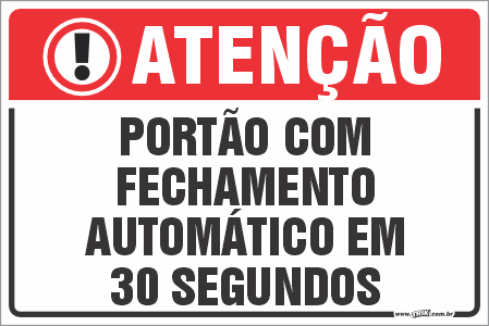 Placas residenciais portão com fechamento automático em 30 segundos