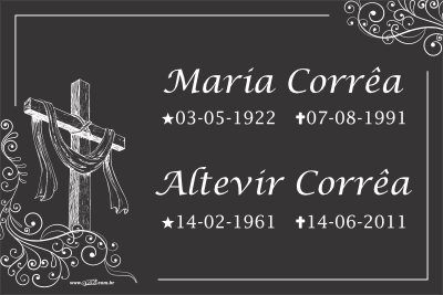 Lápide com dois nomes - Modelo LAP-20