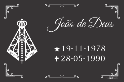 Lápide com um nome - Modelo LAP-22