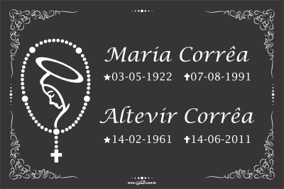 Lápide com dois nomes - Modelo LAP-29